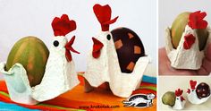 Egg Carton HENS Summertime Crafts, Egg Carton Crafts, Christian Crafts, Mothers Day Crafts For Kids, Winter Crafts For Kids, Diy Bottle, Fathers Day Crafts