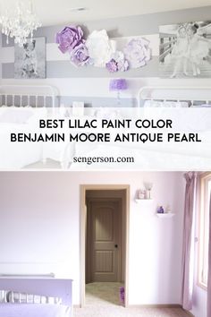 the best lilac paint color for bedroom and more antique pearl in this nursery room