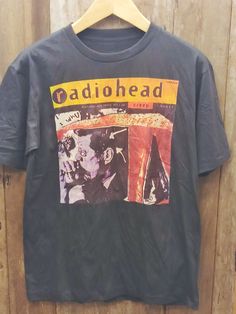 RADIOHEAD 100% Cotton New Vintage Band T-Shirt (Front View) - Vintage Band Shirts Radiohead 90s, Abi Logo, Vintage Band Shirts, Vintage Band T Shirts, Concert T Shirt, 90s Shirts, Concert Tshirts, Radiohead, Swaggy Outfits