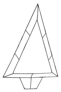 a drawing of a triangular shape