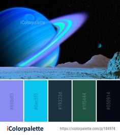 an image of the planets in color palette