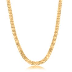 PRICES MAY VARY. Savlano 18K Gold Plated over 925 Sterling Silver Coreana Flat Mesh Chain Necklace will fit any style. This Trendy Coreana Mesh Necklace is meant to endure daily wear and it is very comfortable and lightweight. This Necklace comes in 20 inches and measures as 7mm in thickness. Rest assured it is built with our durable Savlano Strength Lobster Clasp for a strong secure lock and easy use. No Hair Pulling or Skin Pinching, it is very comfortable to wear around your wrist. All Savlan Mesh Necklace, Italian Jewelry, Jewelry Stand, Jewelry Gift Box, Elegant Gift, Solid 925 Sterling Silver, Sterling Silver Chains, Womens Jewelry Necklace, Sterling Silver Jewelry