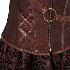 Rediscover the beauty of the magnificent Brown Steampunk Dress A dress with fascinating patterns that bring out the most beautiful steampunk style. Perfect to have a quality cosplay. ❗ Steampunk Styler Exclusivity❗ Feel like a woman: ​​show your femininity 👗 Be comfortable: enjoy high-quality materials Unlock a new style: unique designed dress 💎 For events: Steampunk, Gothic, Victorian Perfect gift: offer it to your loved one 🎁 Composition: soft, pleasant & resistant. 🟤 A brown corset in imi Steampunk Cosplay Dress For Halloween, Steampunk Halloween Cosplay Dress, Steampunk Halloween Dress For Alternative Fashion, Punk Style Overbust Corset Dress For Cosplay, Steampunk Corset Dress For Cosplay, Steampunk Corset Dress For Halloween, Steampunk Corset Dress For Halloween Costume Party, Vintage Corset Dress For Cosplay, Steampunk Costume Dress With Overbust