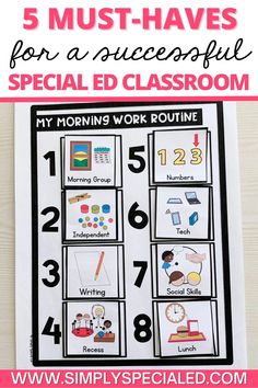 the 5 must haves for a successful special ed classroom - my morning work routine