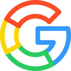 the google logo is shown in red, yellow and green