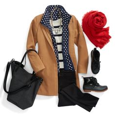 In-vest in creative layers. Pair a statement vest—like a polka print—under your winter coat for a non-stifling style twist. Love this layered look? Sign up for Stitch Fix for fashion finds & style tips like these! Ski Weekend, Autumn Winter Fashion, Winter Coat, Work Outfit