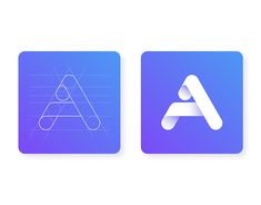 two square icons, one with the letter a and the other with an abstract design