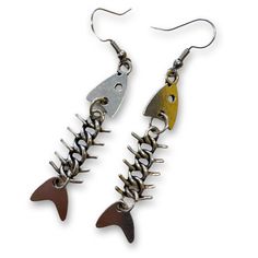 Fishbone Silver Earrings - Wynwood Shop Jade Clothes, Fishbone Earrings, Monster Fashion, Fish Earrings, Dope Jewelry, Funky Jewelry, Fish Bone, Fantasy Jewelry, Jewelry Inspo