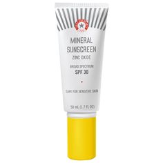 A 100 percent mineral SPF 30 that provides easy, daily sun protection with a lightweight, non-greasy formula that doesn’t leave a white cast on any skin tone.Skin Type: Normal, Dry, Combination, and Oily Skincare Concerns: Dark Spots, Fine Lines and WrinklesFormulation: CreamHighlighted Ingredients:- Zinc Oxide: A nano-free, non-irritating sunscreen that helps filter harmful UV rays.- Avocado Oil: A natural oil that helps hydrate, nourish, and soften skin.- Vitamin E: A vitamin that helps condition skin and fight environmental aggressors.Ingredient Callouts: This product is cruelty-free and comes in recyclable packaging. Body Suncare, Daily Sun, Physical Sunscreen, Bath And Body Works Perfume, Skin Care Order, Vitamins For Skin, Oily Skin Care, First Aid Beauty, Zinc Oxide