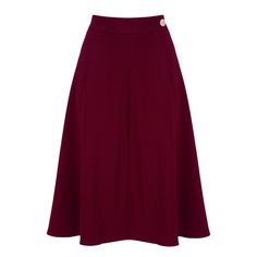 Have you ever struggled to find a classic and elegant skirt you can style for work and evening glam? Our flattering A-line skirt is the perfect addition to your wardrobe. It's made in a beautiful heavyweight crepe fabric and features a side pocket, side zipper and a contrasting natural Corozo button. This design drapes perfectly at or just below the knee and has an authentic vintage feel to complete your look. Why not pair it with a t-shirt or cropped sweater to complement your style. This versa Classic A-line Maxi Skirt For Formal Occasions, Elegant Formal A-line Pleated Skirt, Chic A-line Maxi Skirt For Work, Chic A-line Skirt For Semi-formal Occasions, Elegant A-line Pleated Skirt, Elegant A-line Skirt, Elegant Formal Maxi Skirt For Fall, Elegant Formal Fall Maxi Skirt, Elegant A-line Pleated Skirt For Formal Events