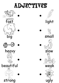 an english worksheet with words and pictures