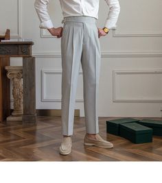 Trousers Men Formal, Estilo Old Money, Sophisticated Man, Elegant Pant, Trousers Men, Classic Trousers, Monk Strap Shoes, Fabric Shoes, Old Money Style