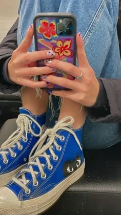 Blue Converse Outfit, Blue Converse, Cute Nikes, Aesthetic Quotes