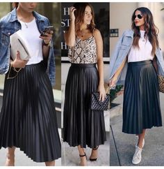 Black Ruffle Skirt Outfit, Ruffle Skirt Outfit, Midi Skirts Style, Black Ruffle Skirt, Outfit Elegantes, Ideas Navidad, Outfit Mujer