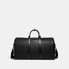 Classic Formal Travel Bag In Coated Canvas, Classic Coated Canvas Travel Bag For Formal Occasions, Classic Coated Canvas Travel Bag For Formal Use, Coach Business Bag With Zipper Closure, Modern Saffiano Leather Bag With Leather Trim, Coach Textured Leather Business Bag, Coach Business Bags With Textured Leather, Elegant Leather Travel Bag With Zipper Closure, Designer Leather Duffle Bag With Zipper Closure