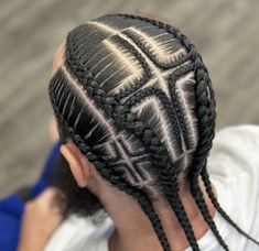 Braids For Men With Straight Hair, Mens 4 Cornrows, Men's Braids, Boy Braid Styles, Twist Hair Men, Men Cornrows