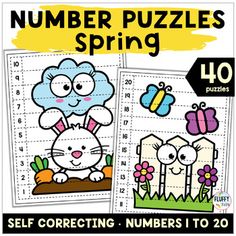 the number puzzles spring has been added to help students learn how to count numbers in order to