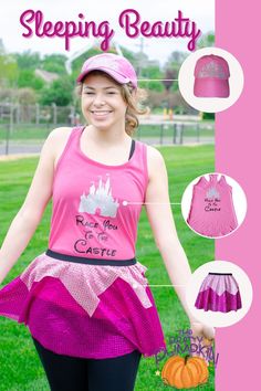 Looking for the perfect RunDisney costume to wear to your next Disney 5K, 10K, half marathon or marathon? This Belle running costume will have you feeling like a running princess, complete with matching race hat and sparkle skirt. The perfect running outfit for RunDisney Princess Weekend, Wine & Dine or Disney Marathon Weekend. Click the pin to shop now! Rundisney Costumes Princess, Run Disney Princess Outfit, Disney 5k Costumes, Disney Princess Half Marathon Costume