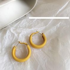 fb-feed Trendy Yellow Hoop Jewelry, Trendy Yellow Hoop Earrings As Gift, Trendy Yellow Hoop Earrings For Gift, Minimalist Yellow Pierced Earrings, Minimalist Yellow Earrings For Pierced Ears, Trendy Yellow Hypoallergenic Jewelry, Trendy Hypoallergenic Yellow Jewelry, Trendy Yellow Everyday Earrings, Trendy Yellow Earrings For Everyday