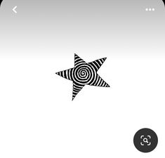 an abstract star with black and white stripes