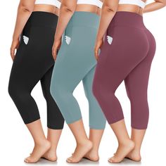 PRICES MAY VARY. 92% Polyester, 8% Spandex PLUS SIZE : We're experts at PLUS SIZE leggings, Our mission is to provide confidence to every plump woman. FULLSOFT leggings range sizes from XL to 4X-Large, wide range of sizes to suit different women’s shapes. Please select your actual size from the sizing chart before ordering. CAPRIS WITH FRONT POCKETS：FULLSOFT Womens leggings feature with two front pockets,our workout plus capri leggings helps to store your necessary items like phone, keys or card Going Out Crop Tops, Womens Oversized Sweatshirts, Workout Yoga Pants, Yoga Pants With Pockets, Trendy Outfits Winter, Leggings With Pockets, Womens Leggings, Workout Yoga, Womens Workout Outfits