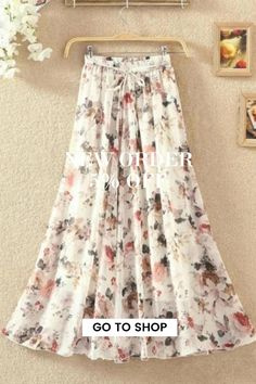 Women's Fashion Casual Floral A-line Printed Swing Skirt Elegant A-line Bottoms With Floral Print, Summer Floral Print Wide Leg Maxi Skirt, Flowy A-line Summer Bottoms, Feminine Wide Leg Maxi Skirt For Summer, Summer A-line Non-stretch Maxi Skirt, Relaxed A-line Maxi Skirt For Spring, Non-stretch A-line Maxi Skirt For Summer, Feminine A-line Bottoms For Spring, Spring A-line Lined Skirt