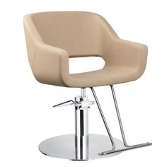 an image of a modern chair with chrome legs