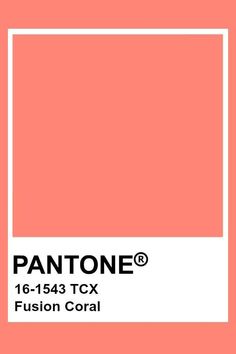 pantone's color is shown in the same shade as it appears to be coral