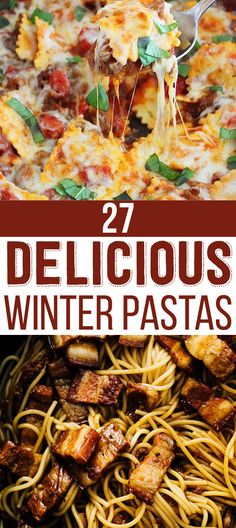 the cover of 27 delicious winter pastas