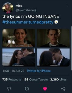 an instagram with two people kissing each other and the caption reads,'the hyrcs i'm goinginsane the summertime / prettyy twitterrt