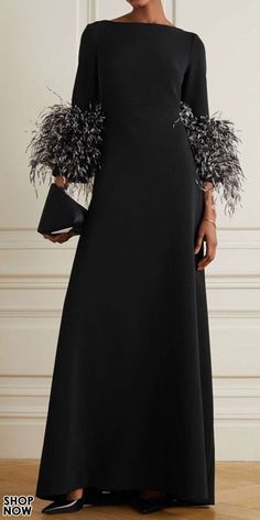 Ramadan Outfit｜Women's Elegant Simple Black And White Feather Long Sleeve Party Dress in 2022 | Party dress long sleeve, Dresses, Fashion Ramadan Outfit, Black And White Feather, Black Tie Event Dresses, Long Sleeve Party Dress, Mother Of Groom Dresses, White Feather, Party Dress Long Sleeve, Fashion Mode, Event Dresses