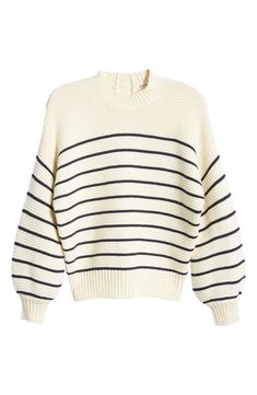 When you start with stripes and finish with a chunky stitch and cotton yarn, a best-loved sweater is sure to follow. Style Name:Alex Mill Women's Stripe Button Back Cotton Crewneck Sweater. Style Number: 6233348. Striped Sweater Target, Nikki Cotton Striped Sweater, Nikki Cotton Sweater, Fall Closet, Alex Mill, Spring Capsule Wardrobe, Chunky Cardigan, Wardrobe Ideas, Basic Outfits