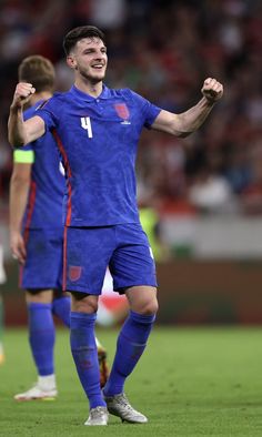 the soccer player is happy about his team's win in the match against england