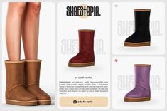 the boots are all different colors and sizes