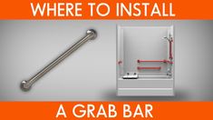 there is an image of a grab bar with the caption where to install it