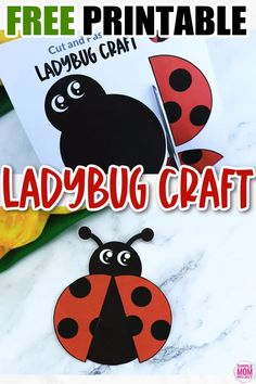 ladybug craft with free printables for kids to make it looks like they are