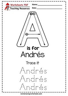 the worksheet for teaching children to read and practice letters