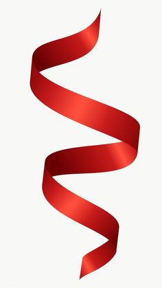 a red ribbon on a white background with no image in the bottom right hand corner