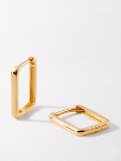 Let your ears do the talking. Step it up with these dainty rectangle huggie hoop earrings. Dress up your daily staples or take them into the night. 14k recycled solid gold. Earrings are 9.7mm x 12.5mm. Width 1.5mm width. Sold as a pair. Yellow Gold Rectangular Earrings For Everyday, Rectangular Yellow Gold Earrings For Everyday, Everyday Rectangular Yellow Gold Earrings, Gold Oblong Huggie Earrings For Everyday, Rectangular Yellow Gold Hoop Earrings For Everyday, Yellow Gold Square Hoop Earrings For Everyday, Rectangular Minimalist Hoop Earrings, Tarnish Resistant, Minimalist Rectangular Hoop Earrings, Tarnish Resistant, Gold Rectangular Huggie Earrings For Everyday