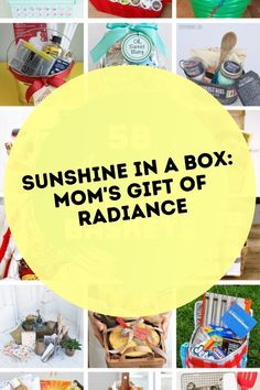 the words sunshine in a box mom's gift of radiance