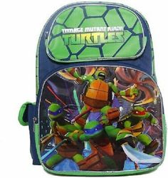 the teenage mutant ninja backpack is on display