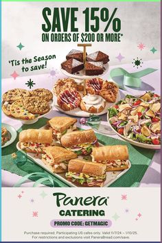 Save 15% on your next order of $200 or more for your holiday party! That’s a savings of $30. Order now and let Panera bring the flavor to your holidays! Dinners Under 500 Calories, Snacks Under 100 Calories, Mediterranean Diet Meal Plan, Under 300 Calories, Weight Watcher Dinners, 21 Day Fix Meals, Low Sugar Recipes, Mediterranean Diet Recipes