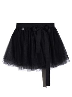 This tulle mini skirt features voluminous silhouette with three layers. It's has wrap style construction so easy to adjust size. - Grosgrain waistband with button closure and tie- Three layered shirt- Mini length- Relaxed fit Tulle Mini Skirt Outfit, Tulle Mini Skirt, Tulle Skirt Black, Layered Tulle Skirt, Miniskirt Outfits, Black Tulle, Black Skirt, Skirt Black, Skirt Outfits