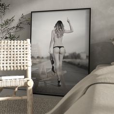 Black And White Woman Photography Wall Art Print