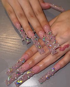 Beige Nails Design, Style Nails, Nails Design With Rhinestones, Long Acrylic Nails Coffin, Acrylic Nails Coffin Pink, Unique Acrylic Nails, Long Square Acrylic Nails