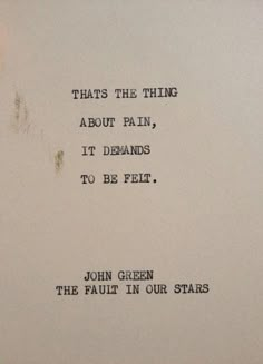 an old typewriter with the words john green and paul in our stars written on it