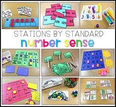 the stations by standard number sense are great for kids to practice their numbers and counting skills