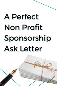 a stack of papers with a pen on top and the words, a perfect non - profits