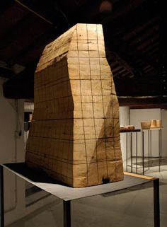 a large piece of wood sitting on top of a table