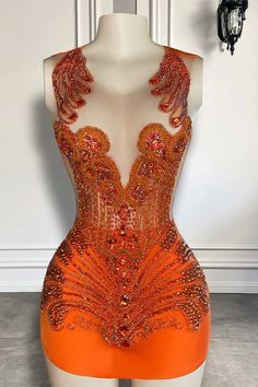 Dresses Orange, 21st Birthday Outfits, Classy Prom, Short Prom Dresses, Dress Sleeve Length, Fancy Wedding, Prom Dresses Sleeveless, Short Prom Dress, Prom Dresses With Sleeves